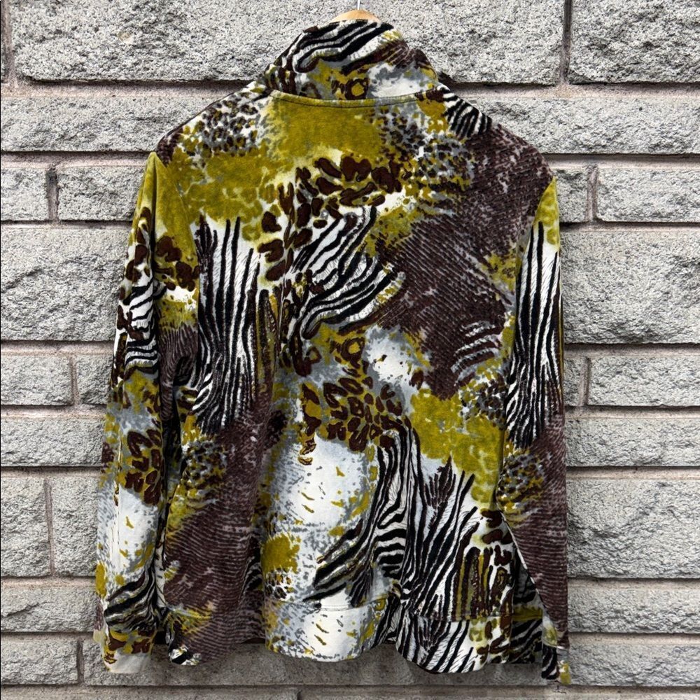 Chic Multicolor Abstract Crazy Zebra Print Women's Jacket - Picture 4 of 4